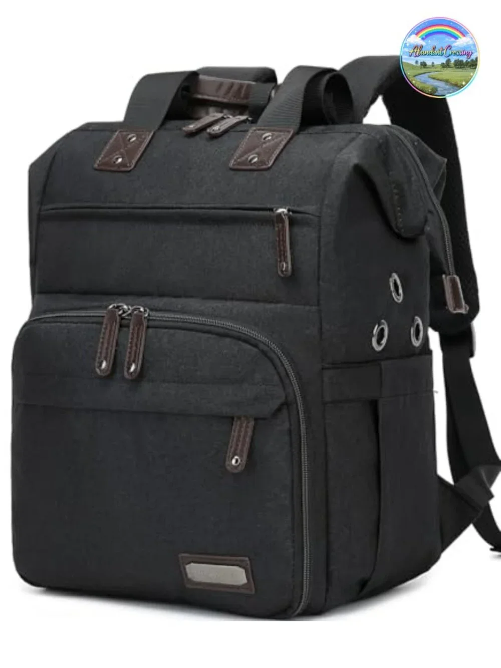 Knitting Bag Backpack Yarn Storage Organizer with USB Port, Tote for Needles &